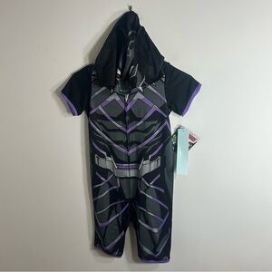 Marvel Black Panther Union Suit NWT XS 4/5 Kids Costume Pajamas Hooded